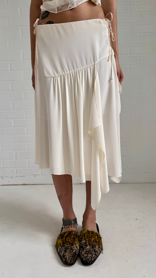 Asymmetric Crepe Skirt