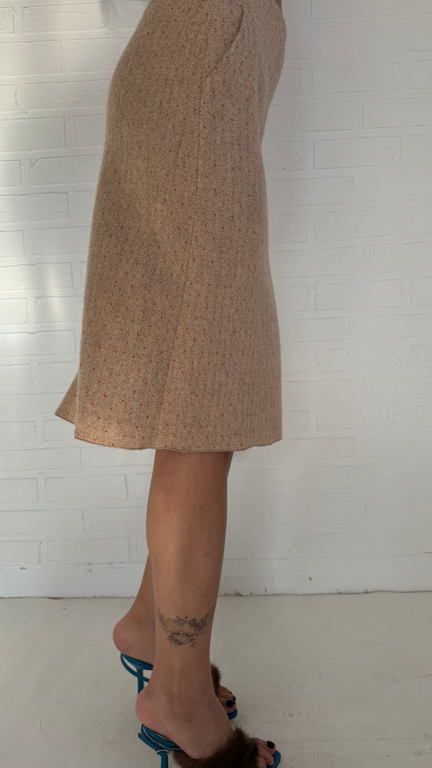 wool dot skirt