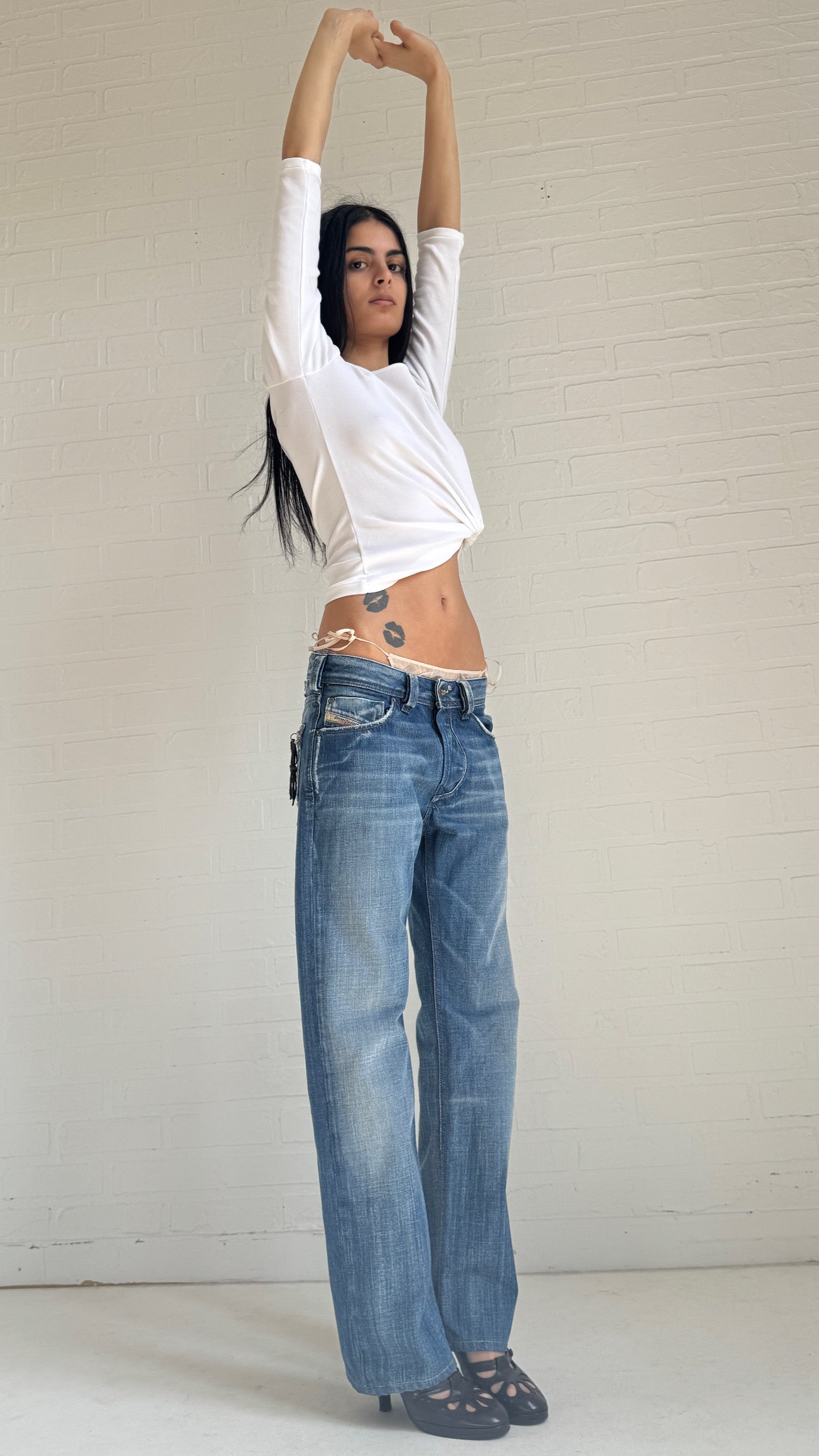 Embroidered Bootcut Jeans