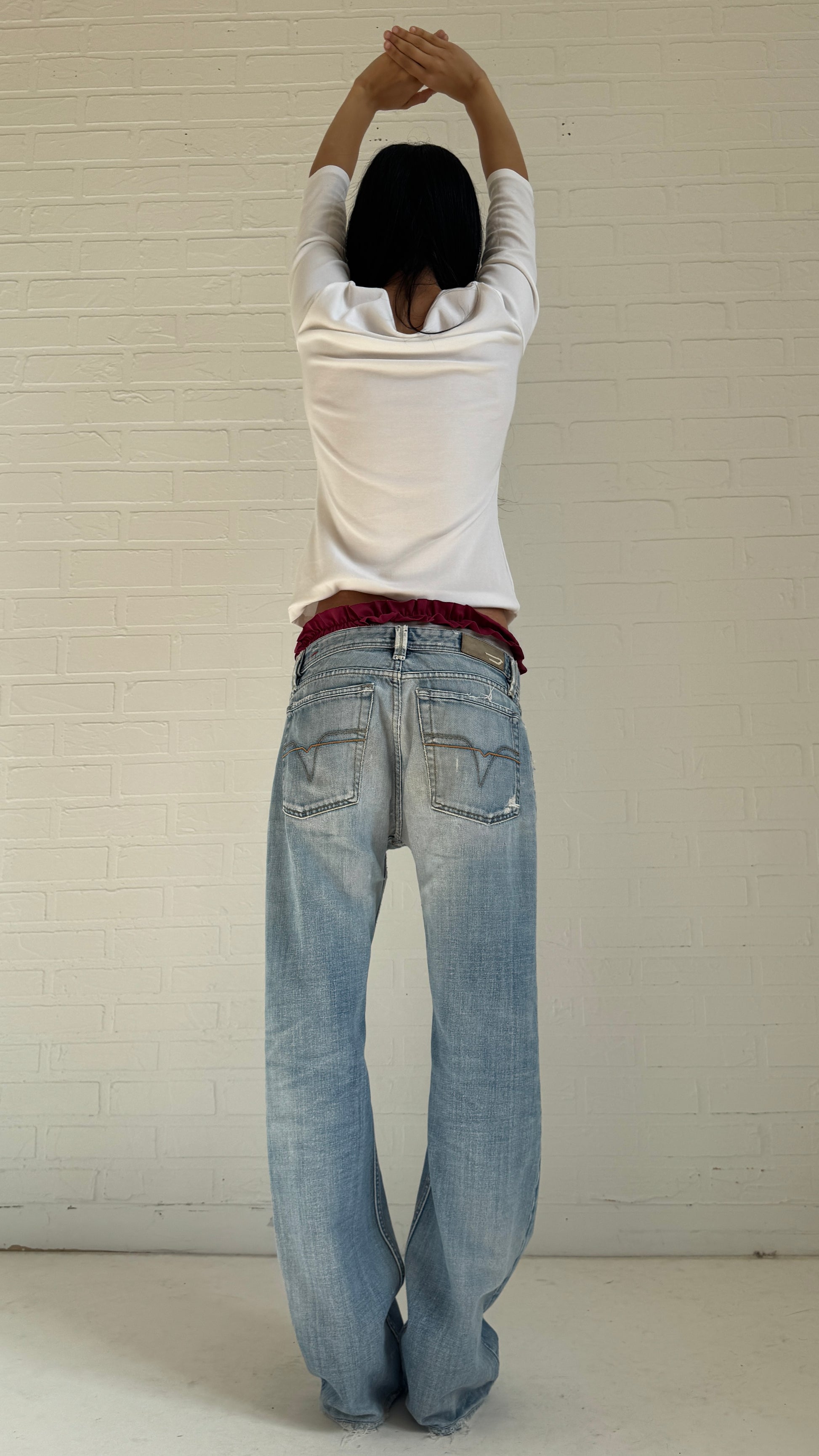 Distressed Bootcut Jeans