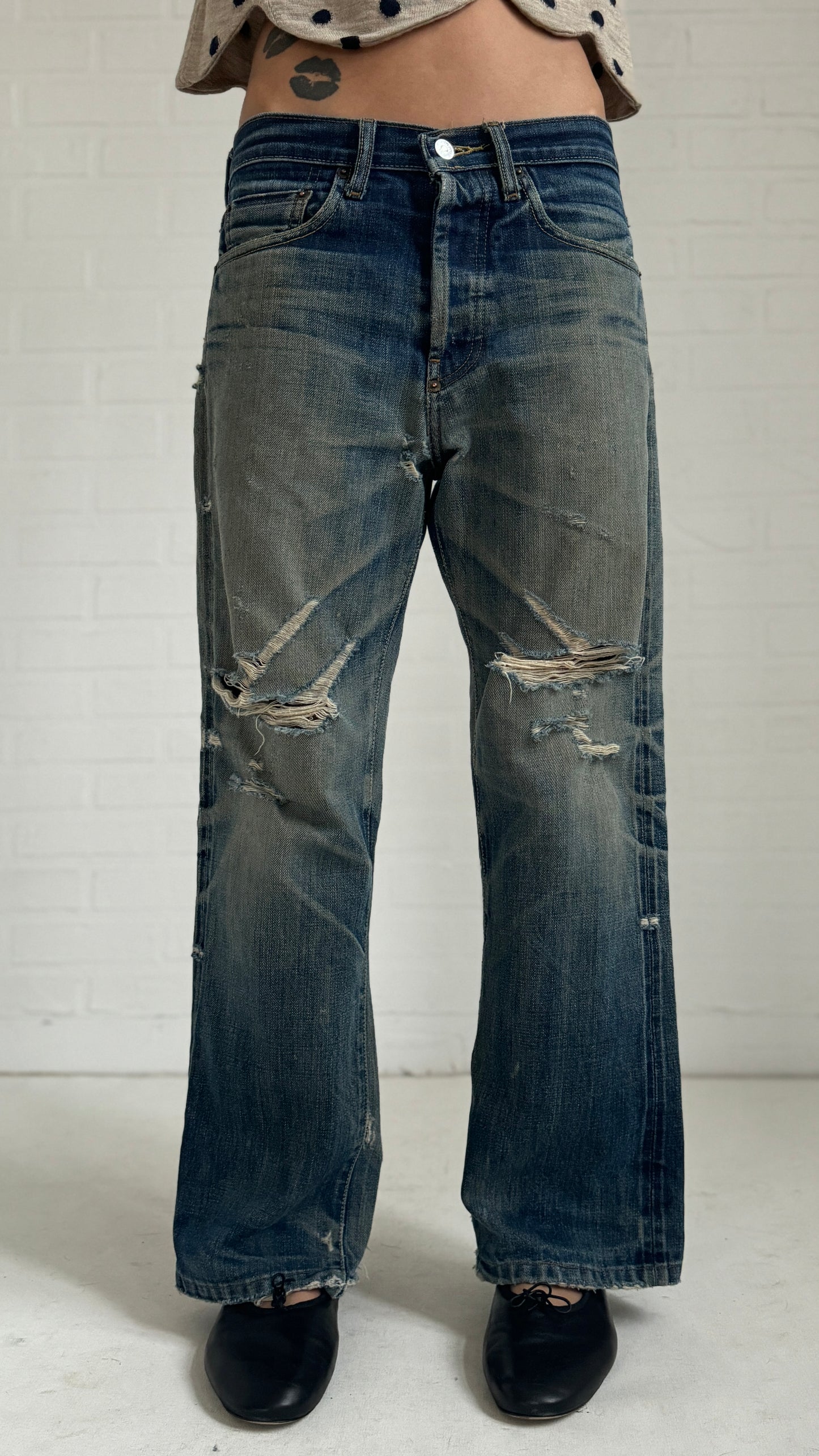 strap jeans