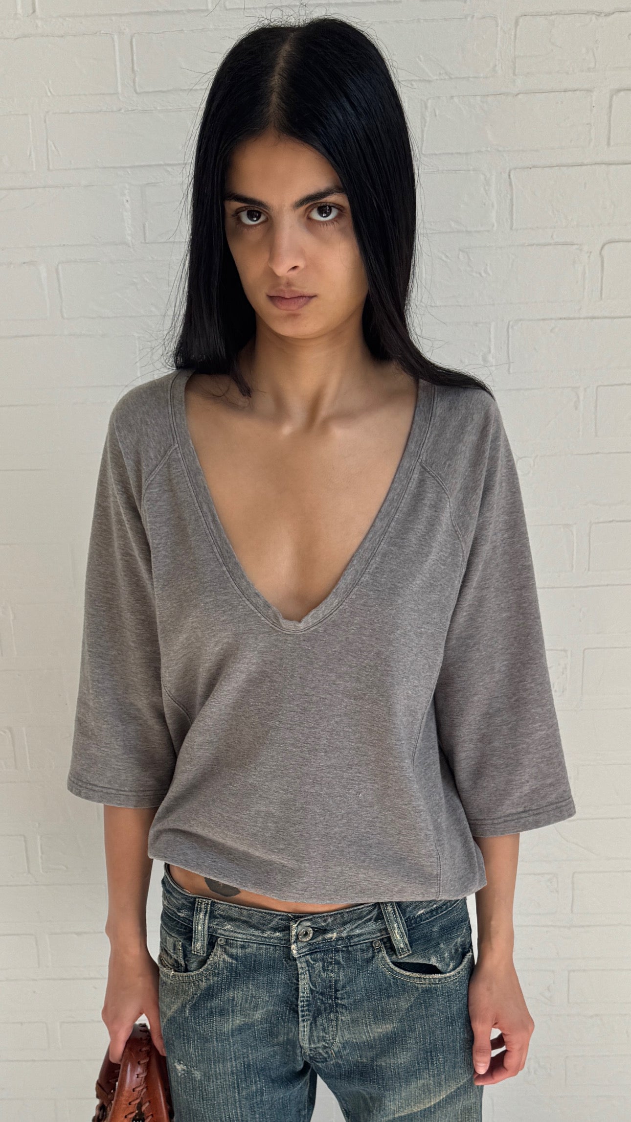 Raglan Deep V-Neck Top