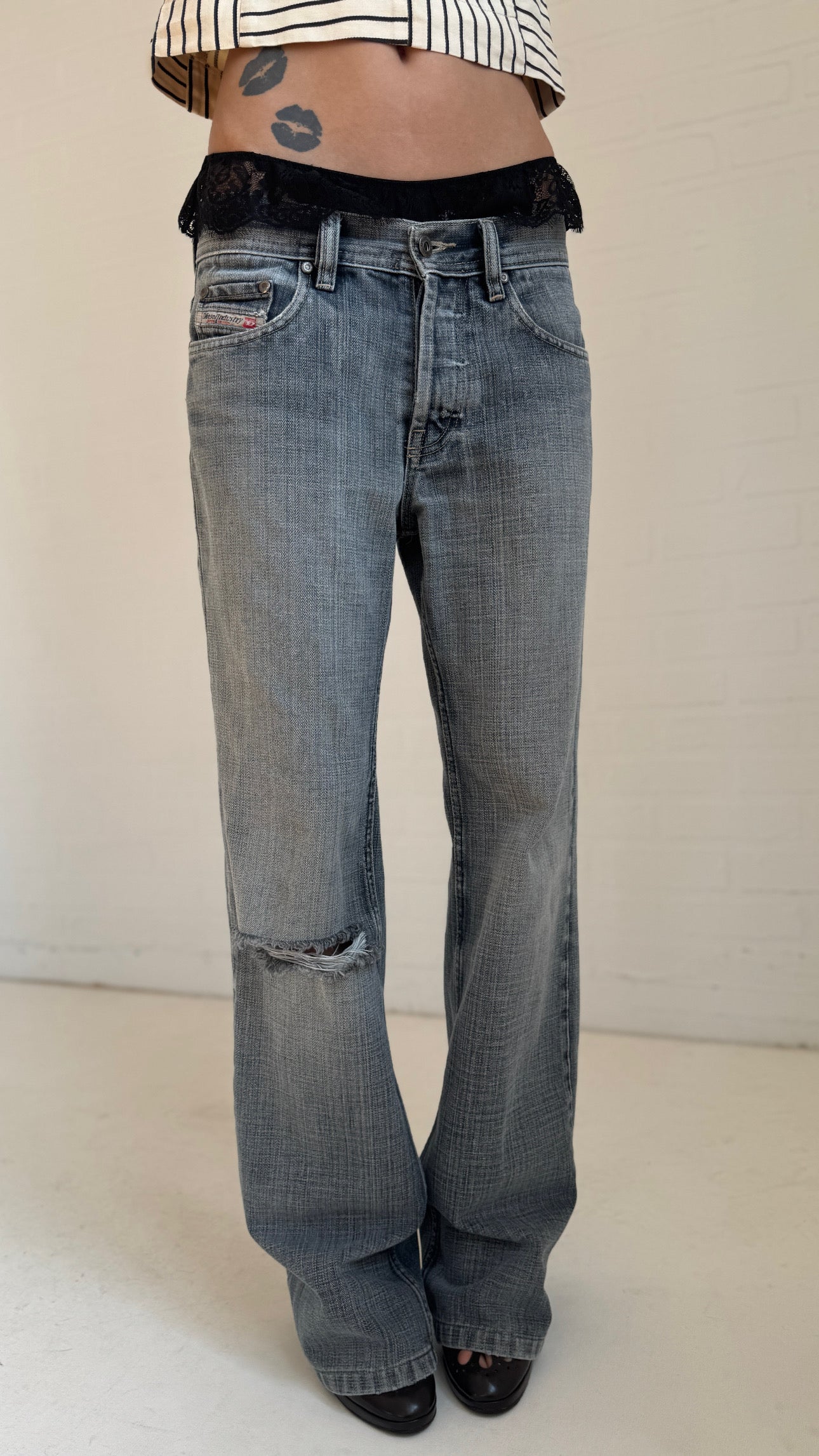 Diesel Distressed Jeans Black