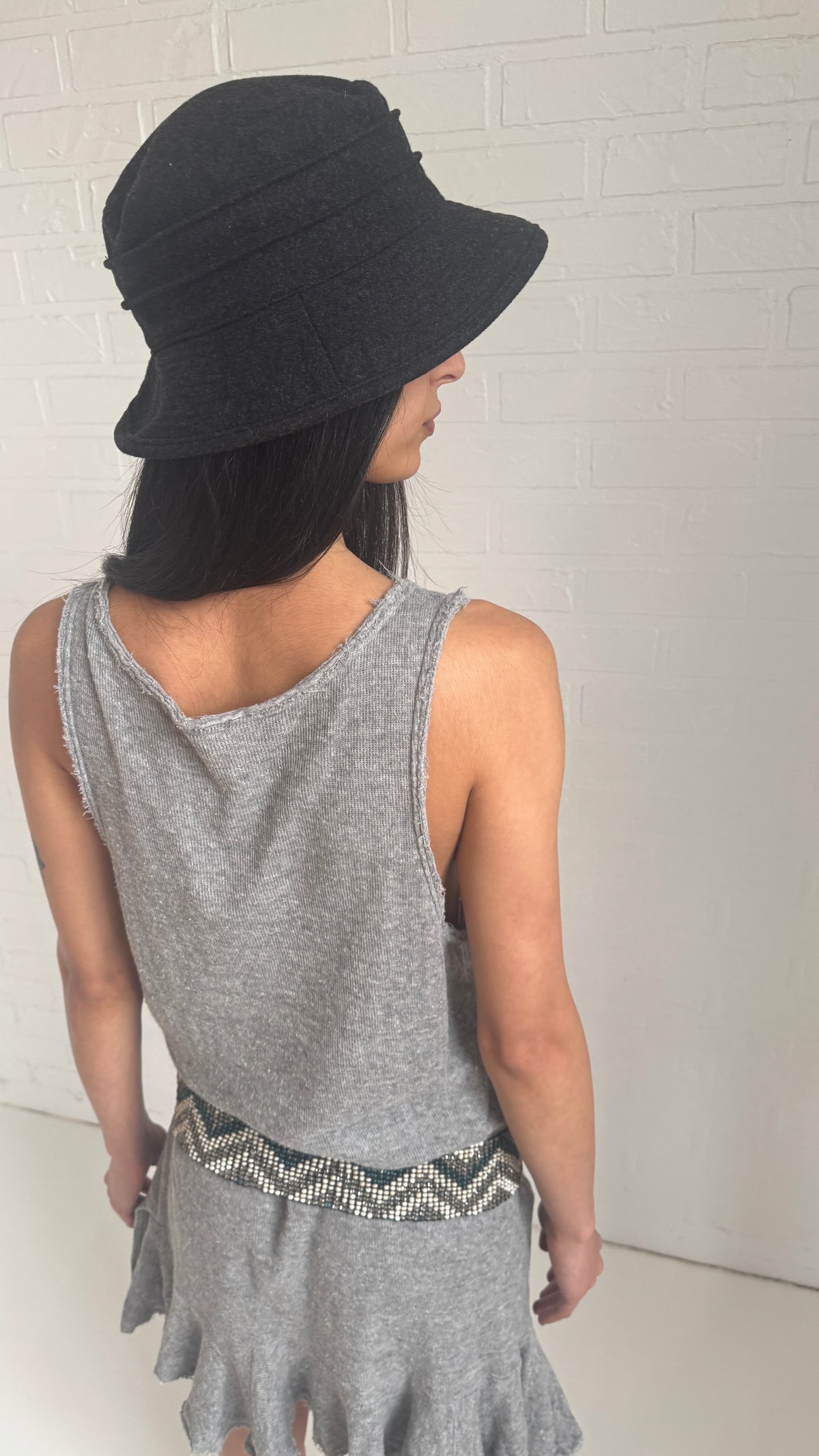Beaded Belt with Wooden Buckle