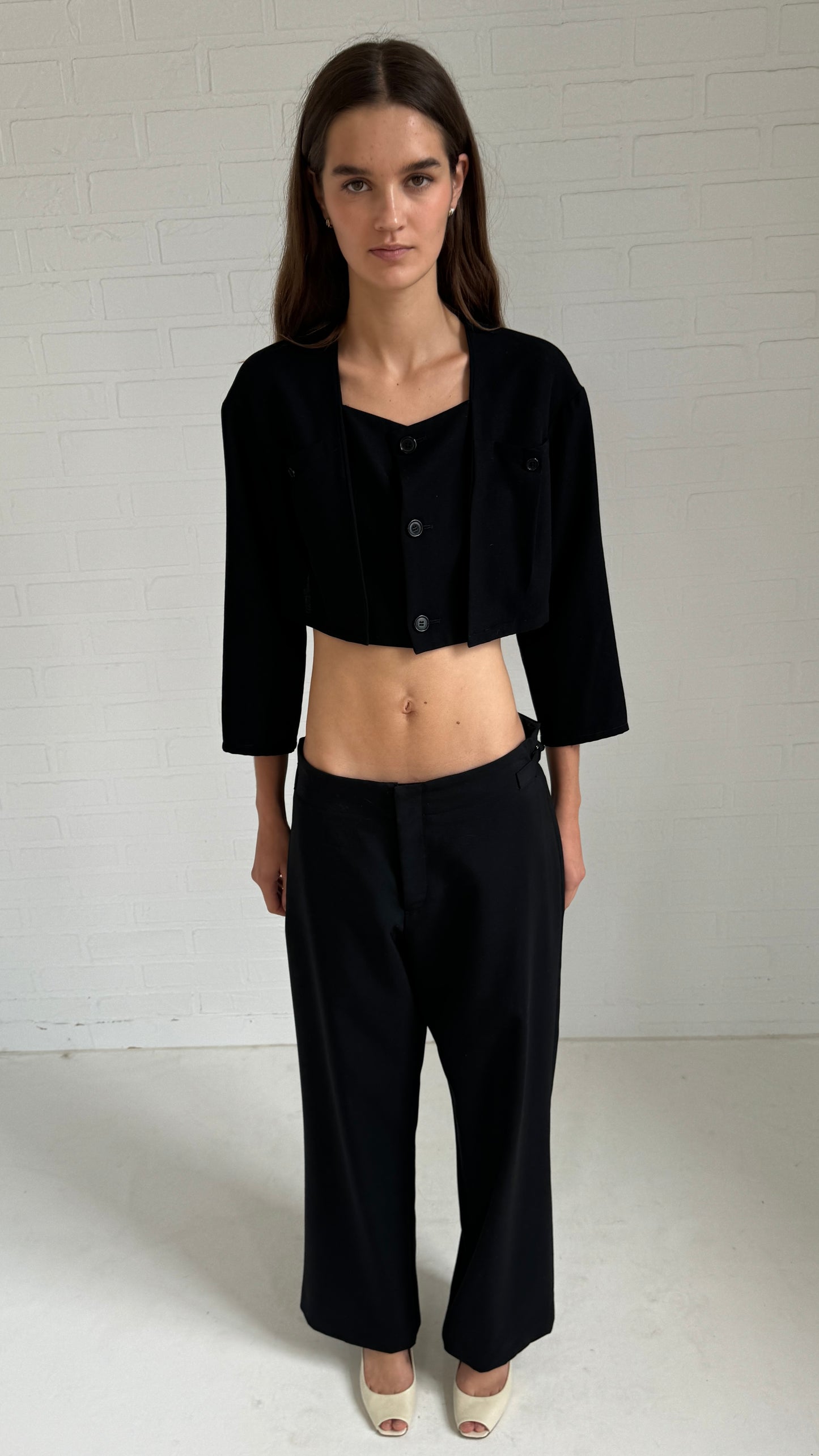 cropped wool jacket