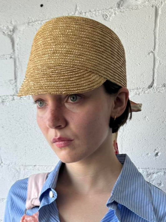 straw silk ribbon hat