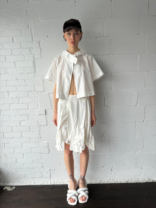 goblin cotton skirt / white