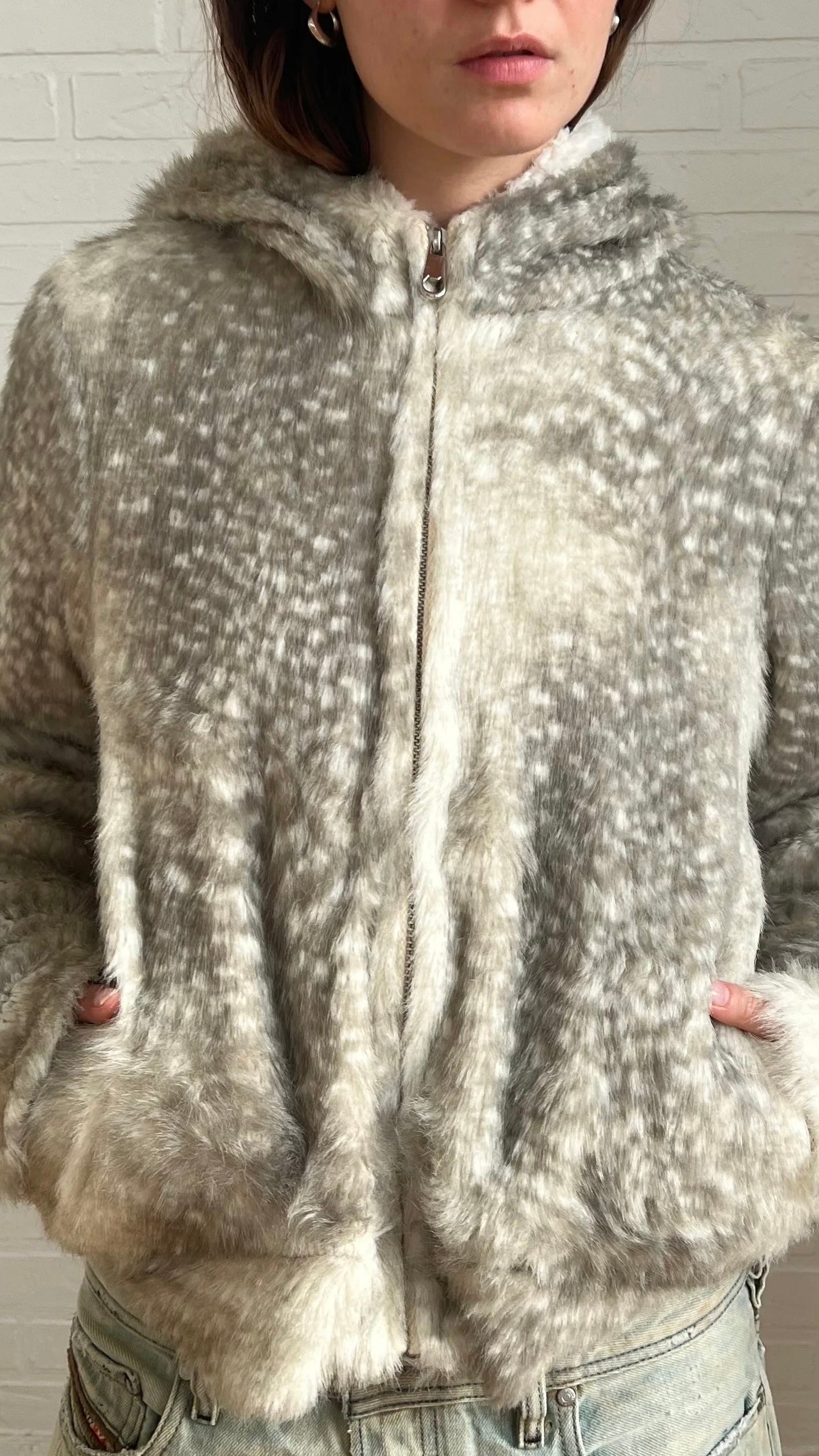 faux fur hoodie