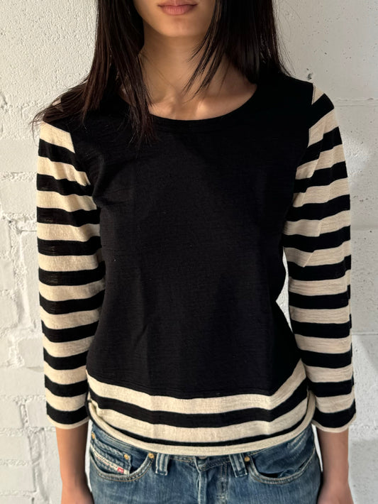 wool stripe sleeve sweater '07