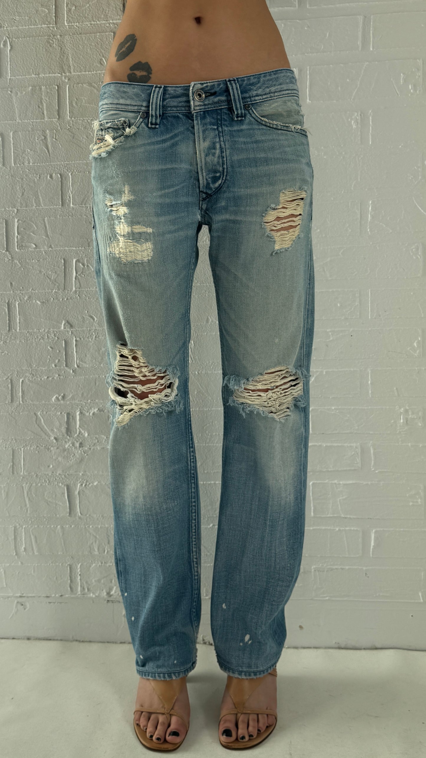 distressed jeans