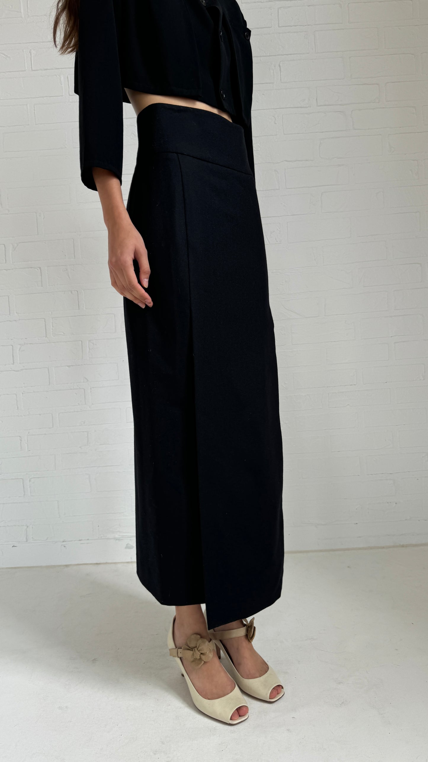 wool maxi skirt