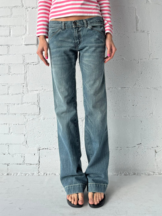 pocket low rise jeans / s