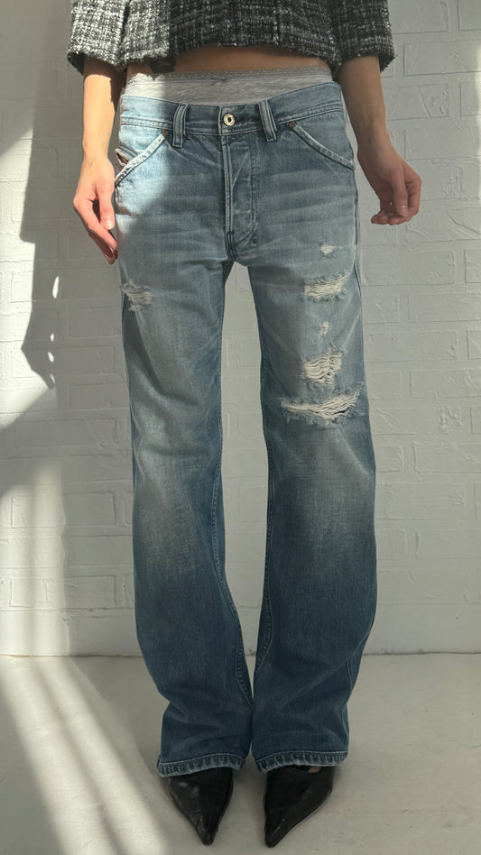 distressed jeans