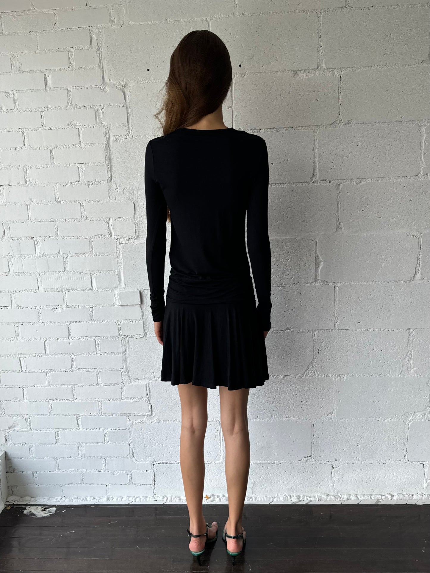 jersey mini dress  / black