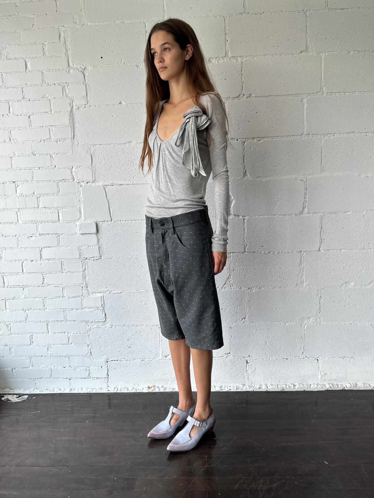 dot shorts / grey