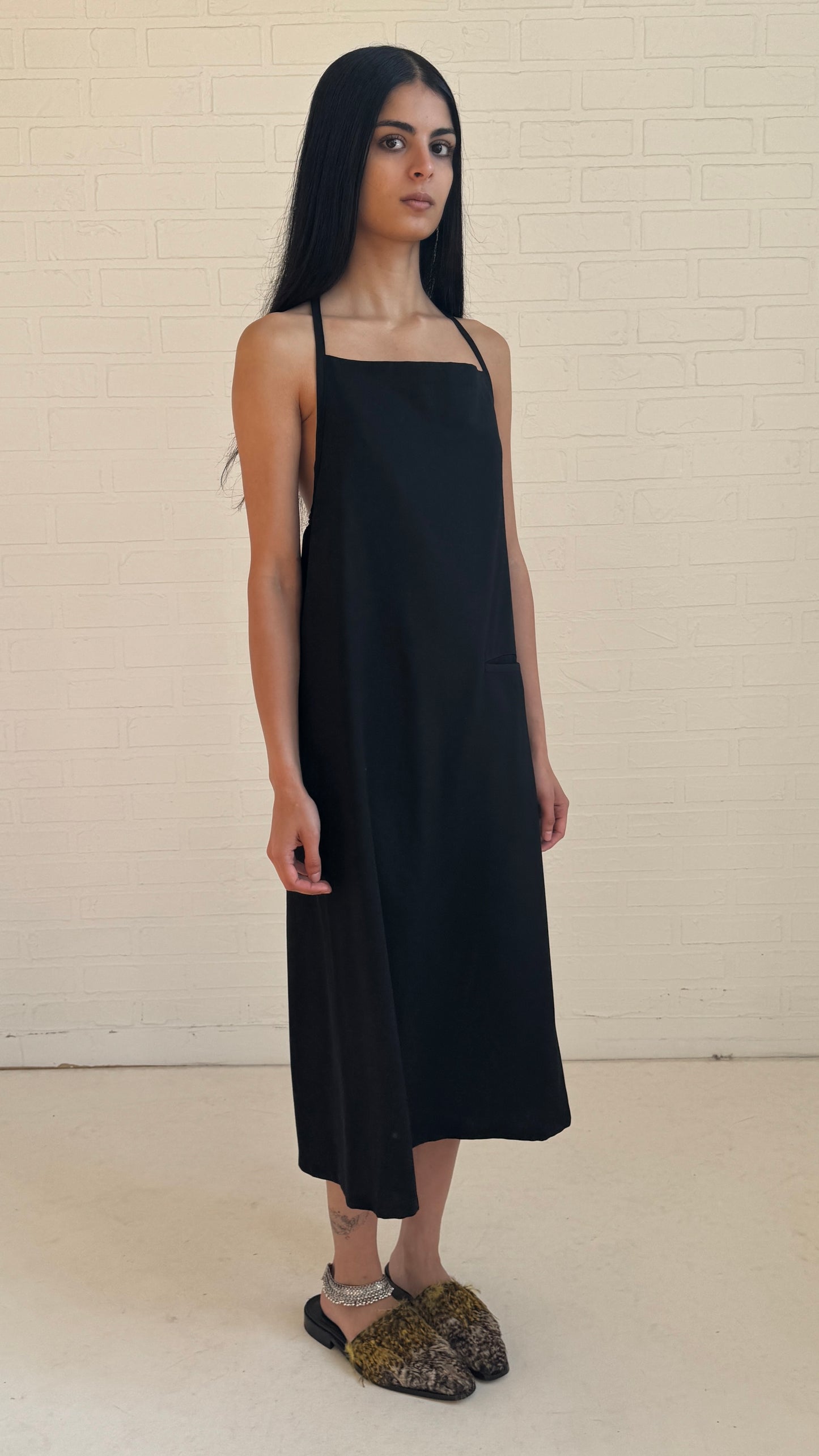 Open Back Halter Dress