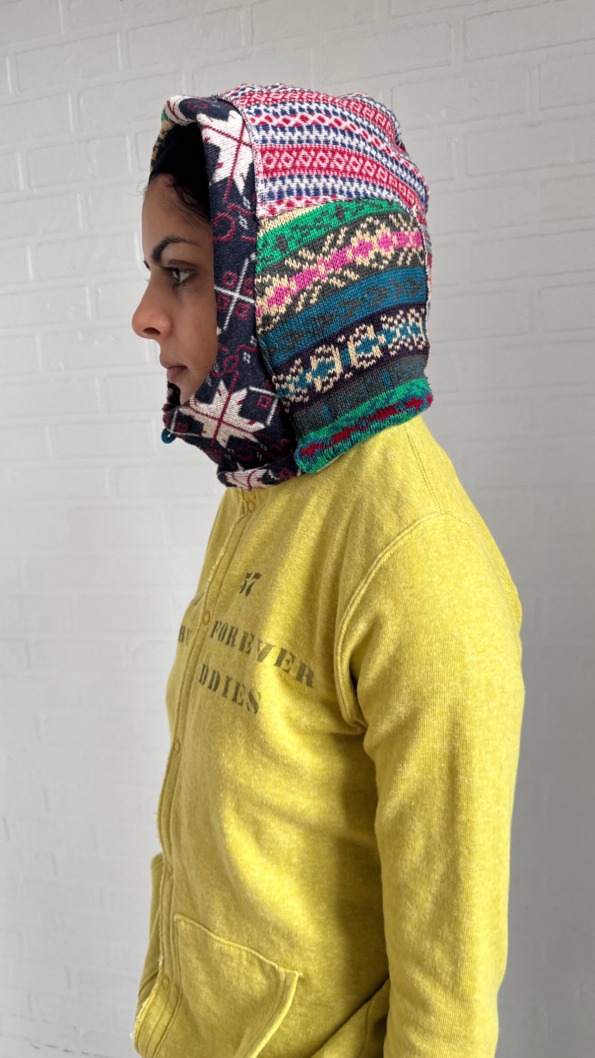 Fair Isle Hooded Sweatshirt