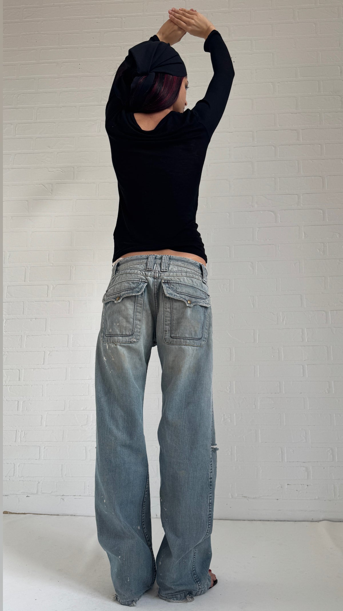 Distressed Wide Leg Jeans