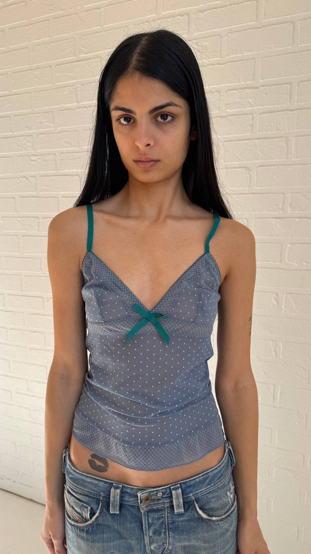 Printed Mesh Camisole