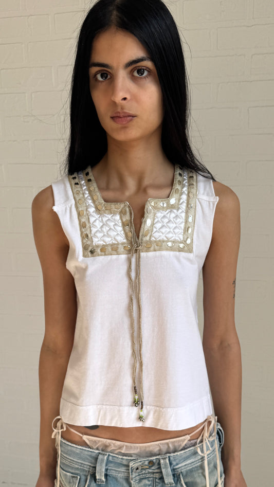 Embellished Sleeveless Top