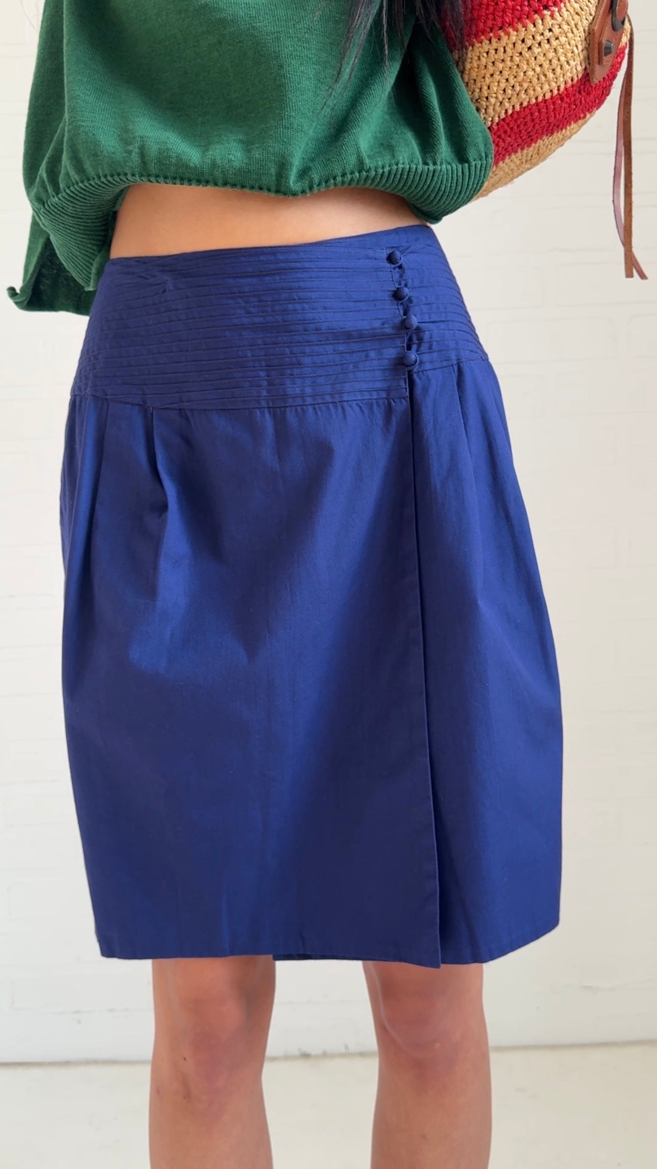 Wrap Mini Skirt Cobalt Blue