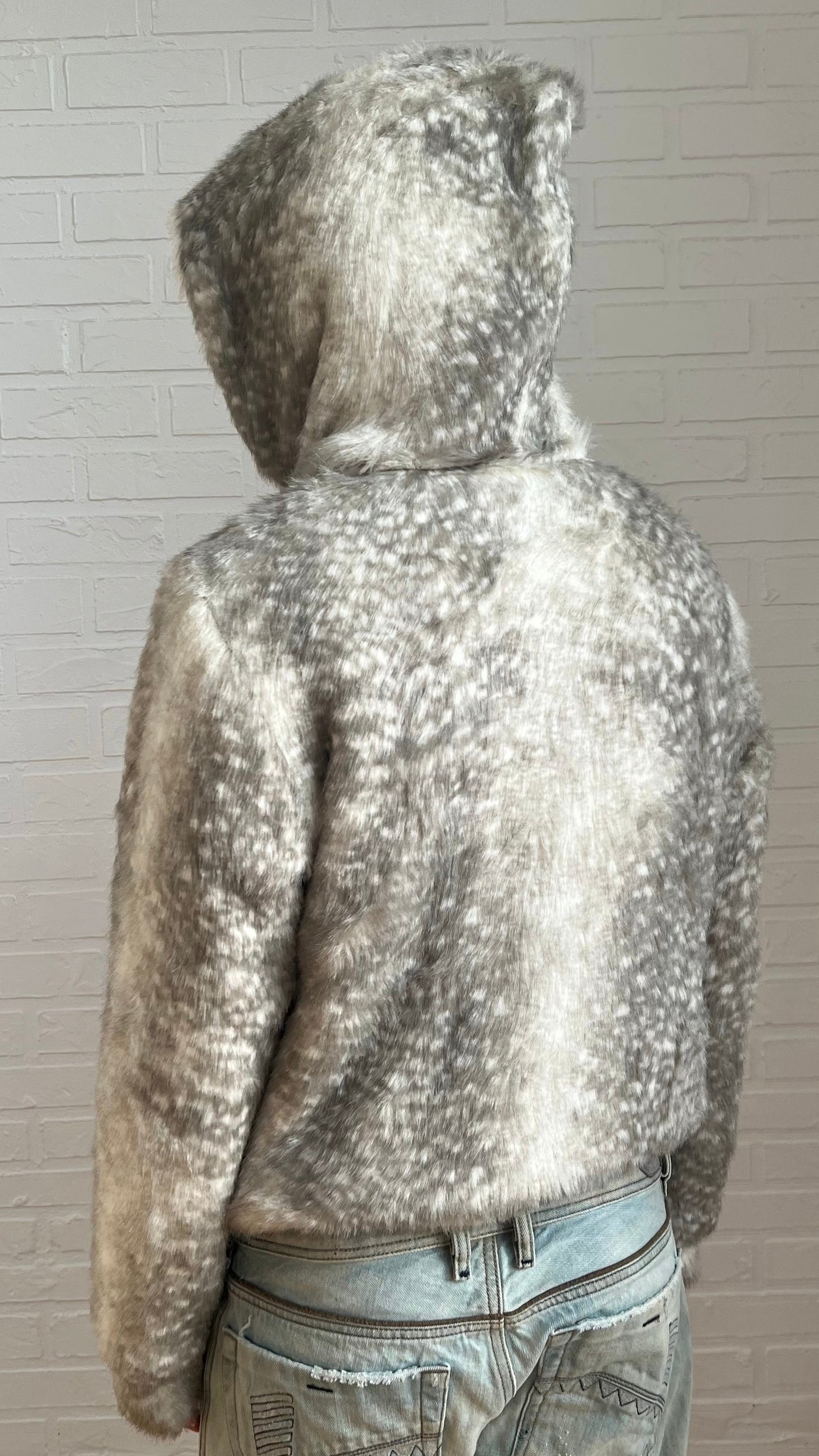 faux fur hoodie