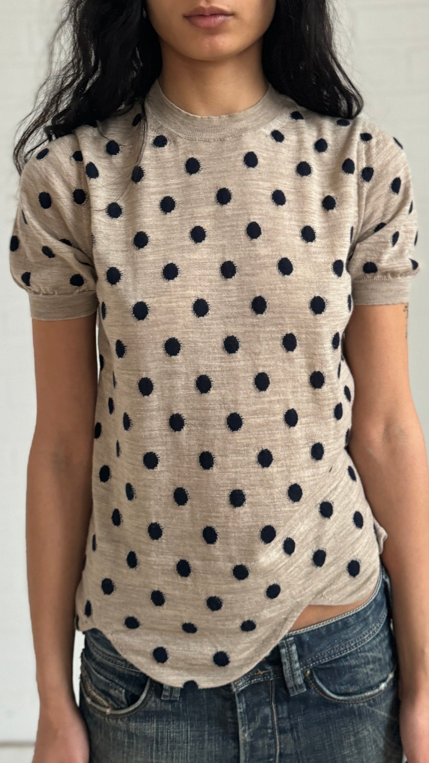 dot knit sweater