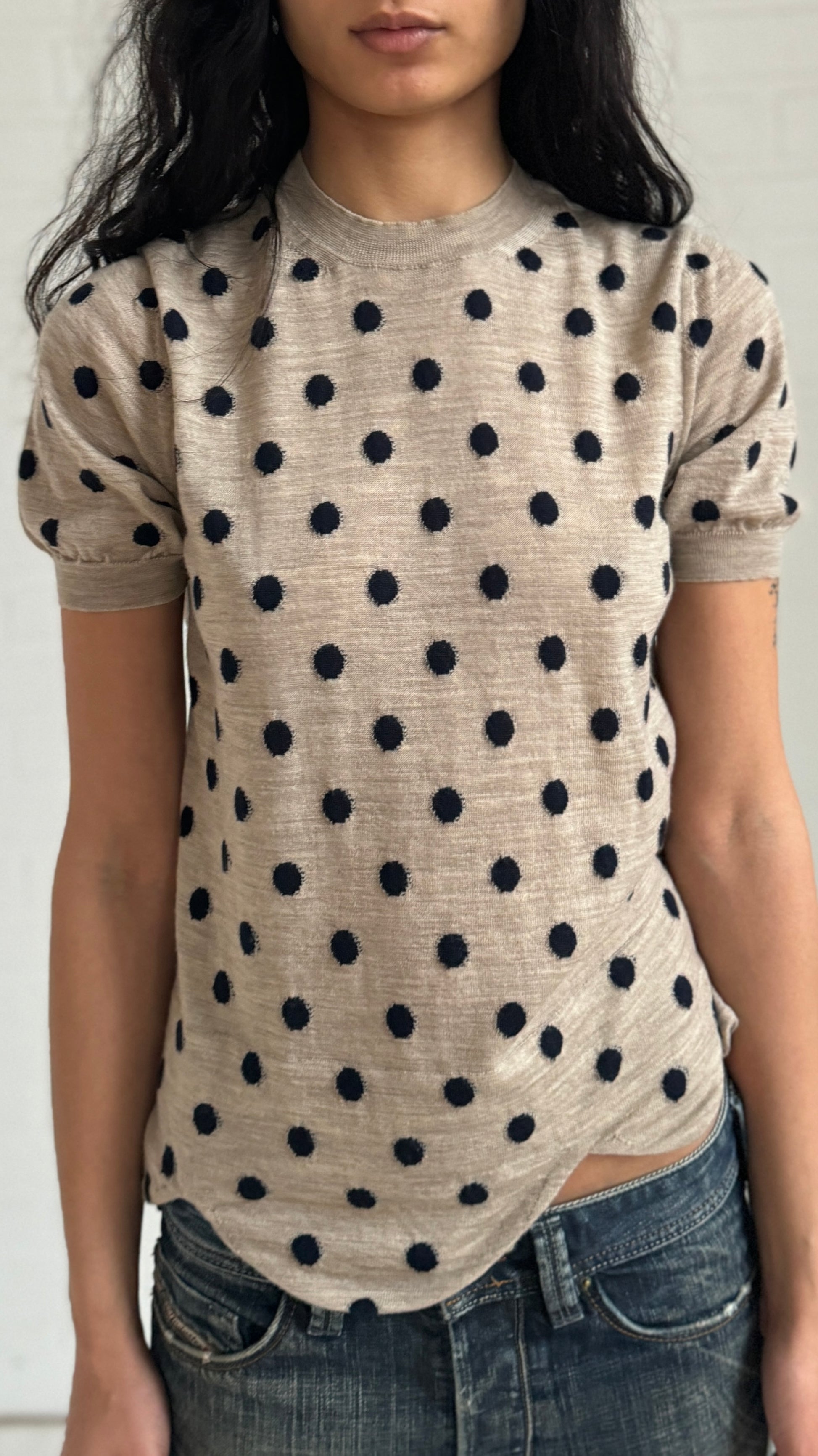 dot knit sweater