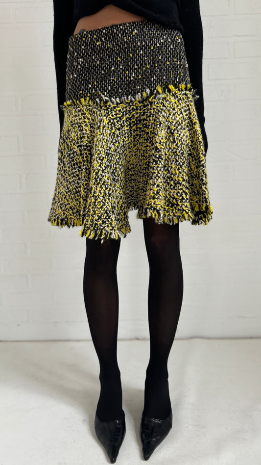 virgin wool mini skirt