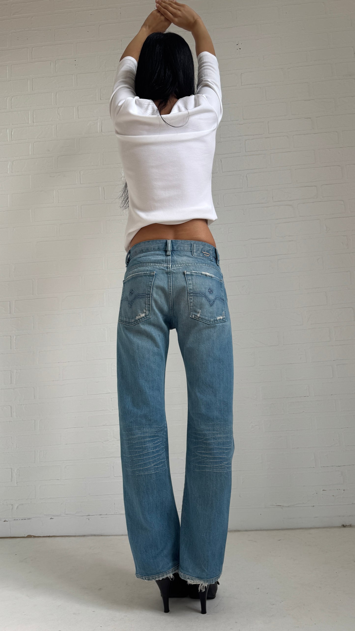 Faded Straight Leg Jeans