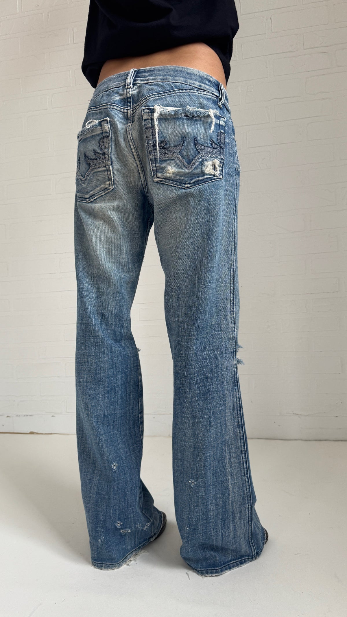 Distressed Flared Jeans