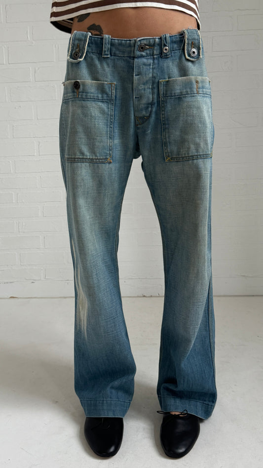 button jeans m/l