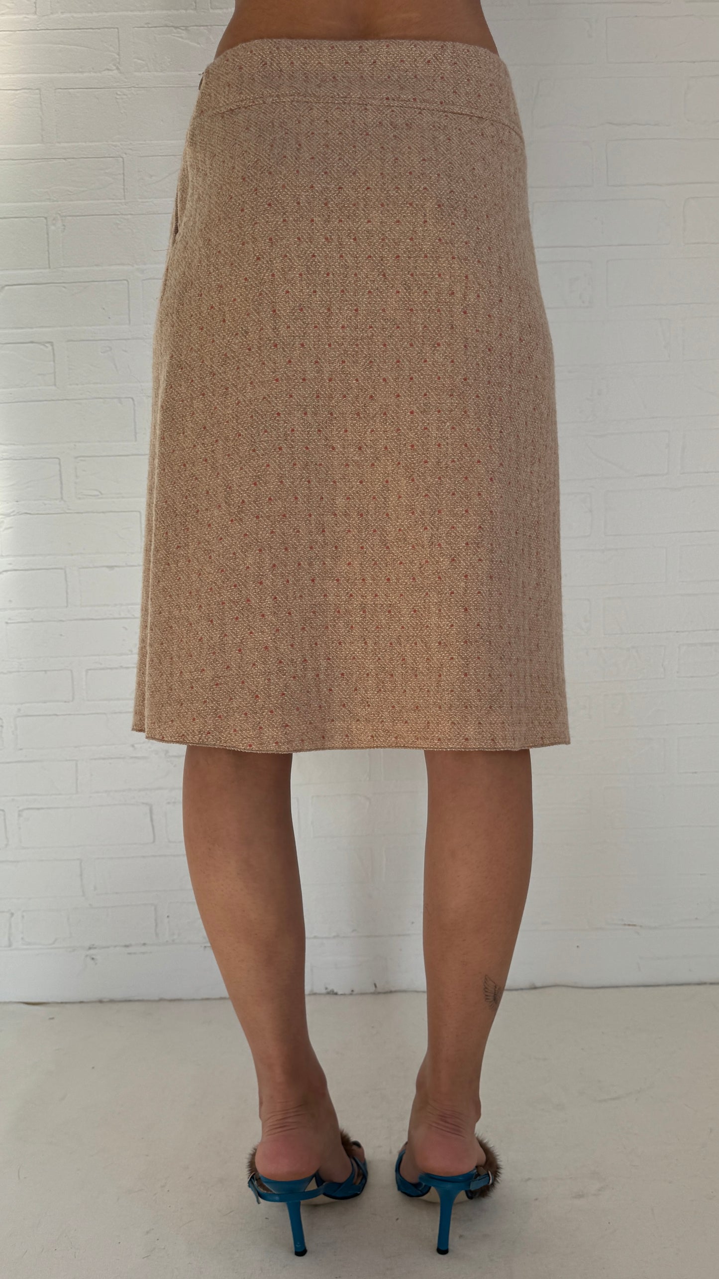 wool dot skirt