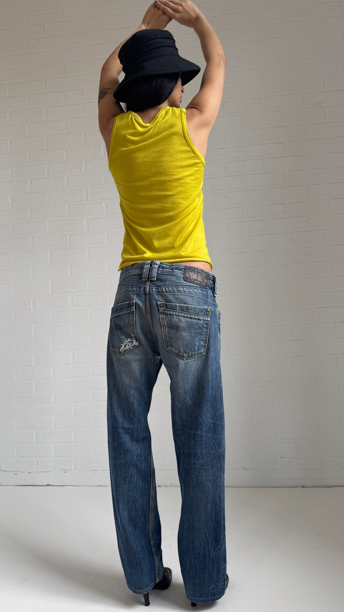 Faded Distressed Relaxed Jeans