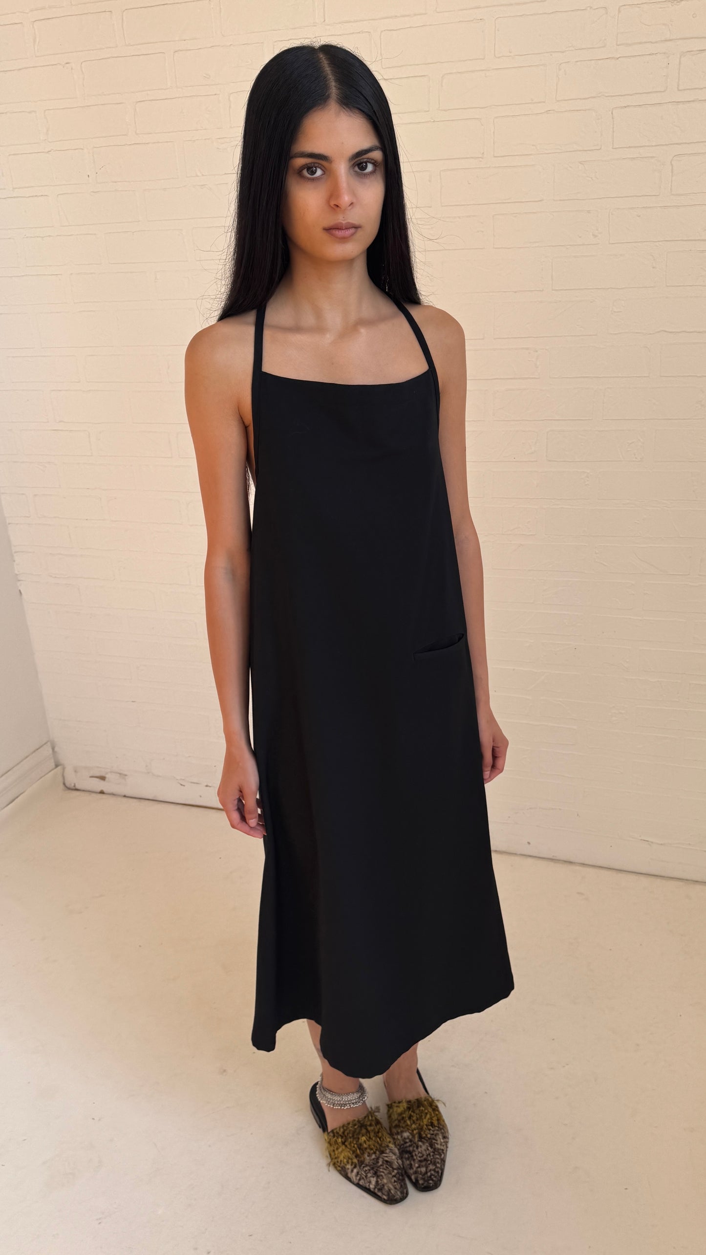 Open Back Halter Dress
