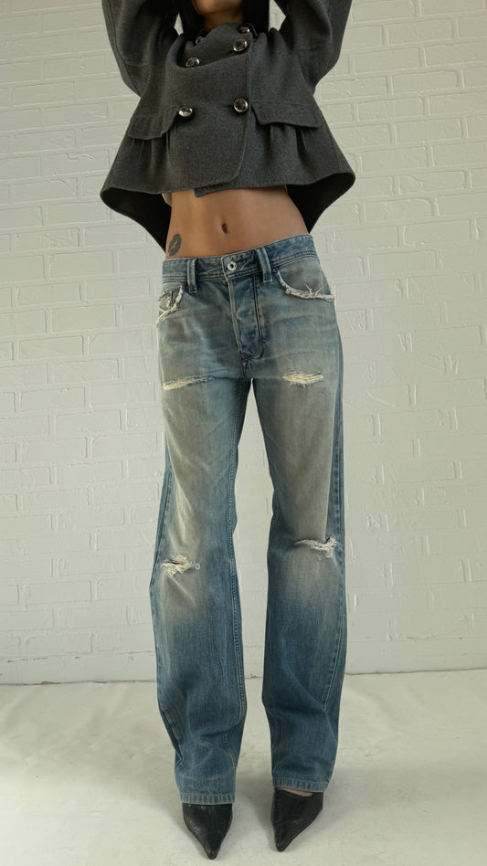 distressed jeans