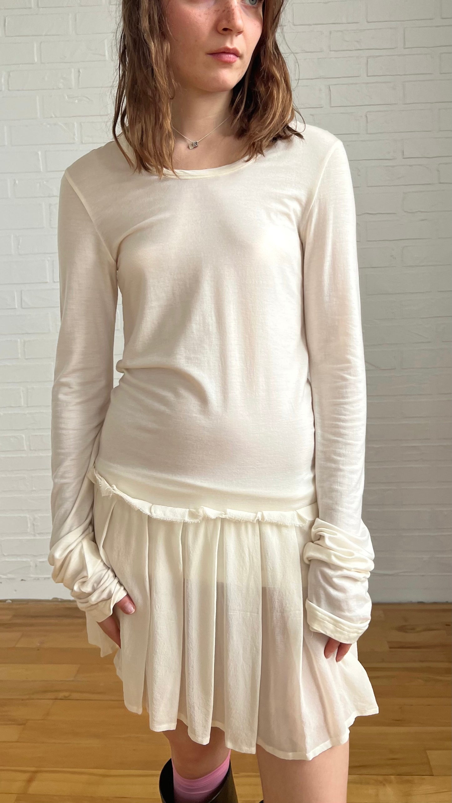 silk long sleeve dress