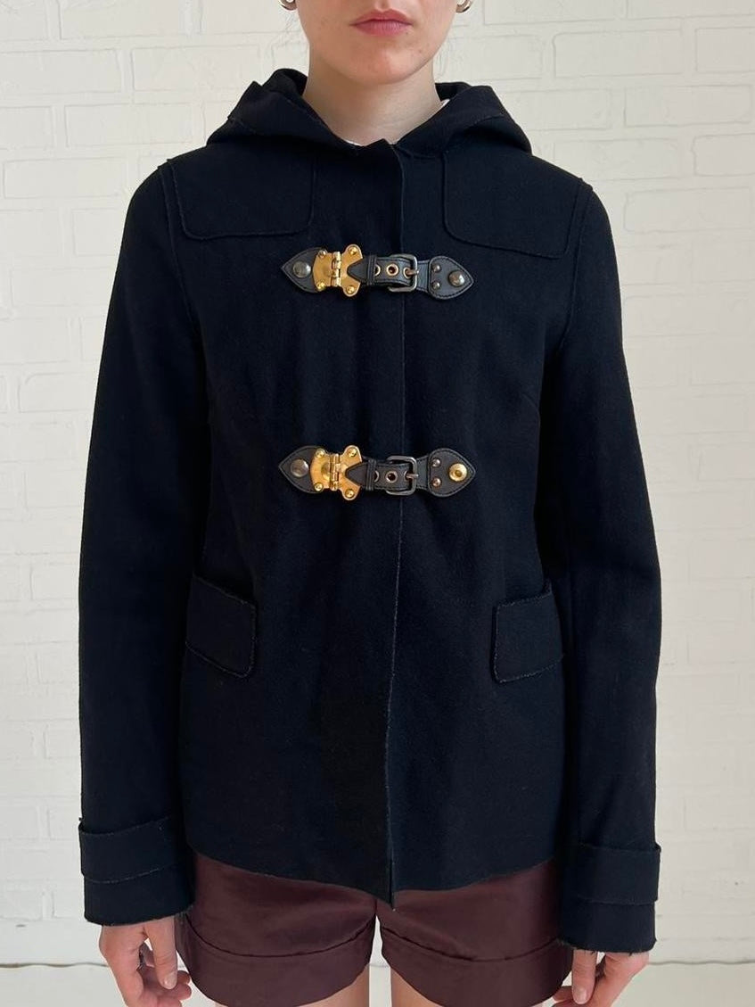 Miu miu fw 2006 buckle hooded coat