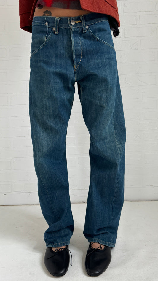 straight twist jeans small