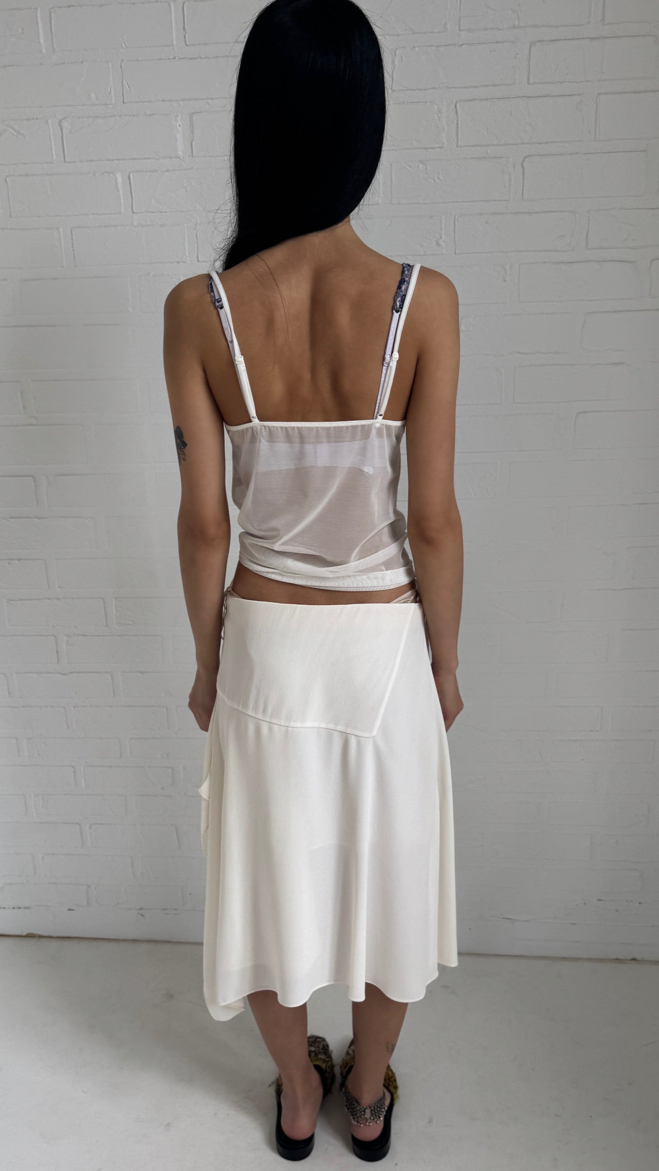 Asymmetric Crepe Skirt