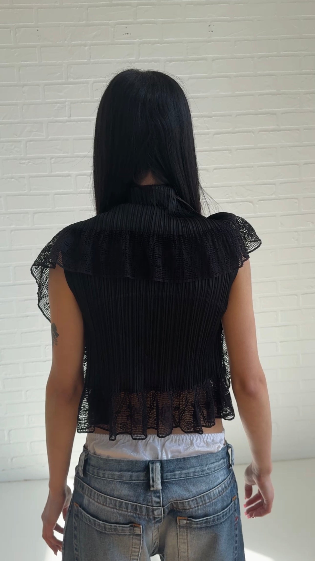 lace wrap crop top