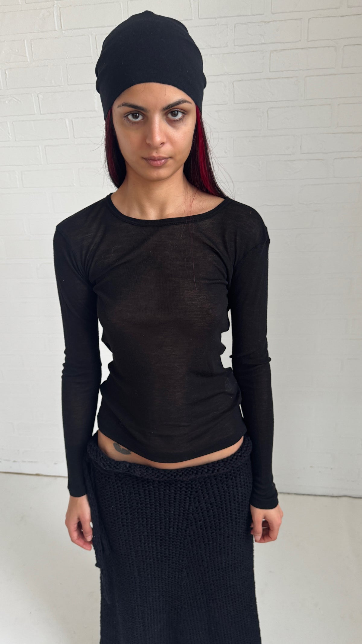 Sheer Long Sleeve Top