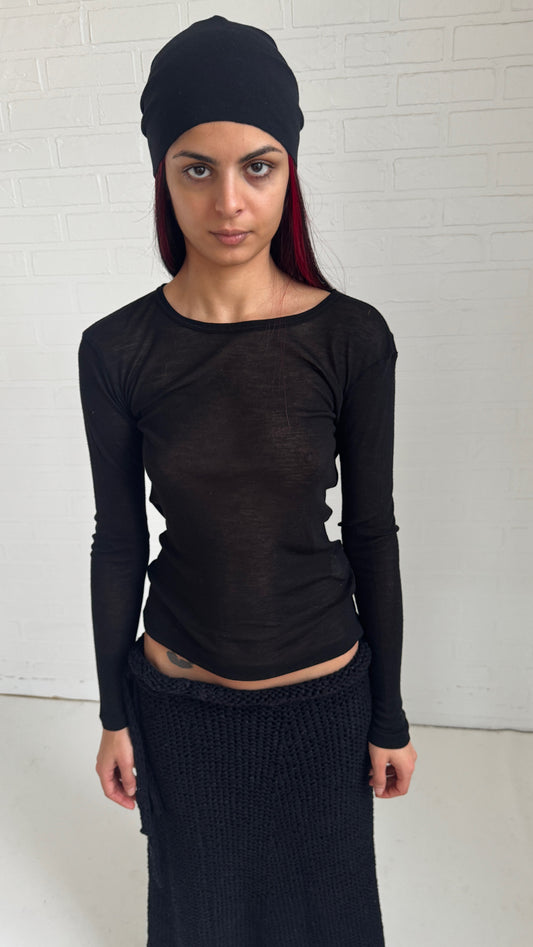 Sheer Long Sleeve Top