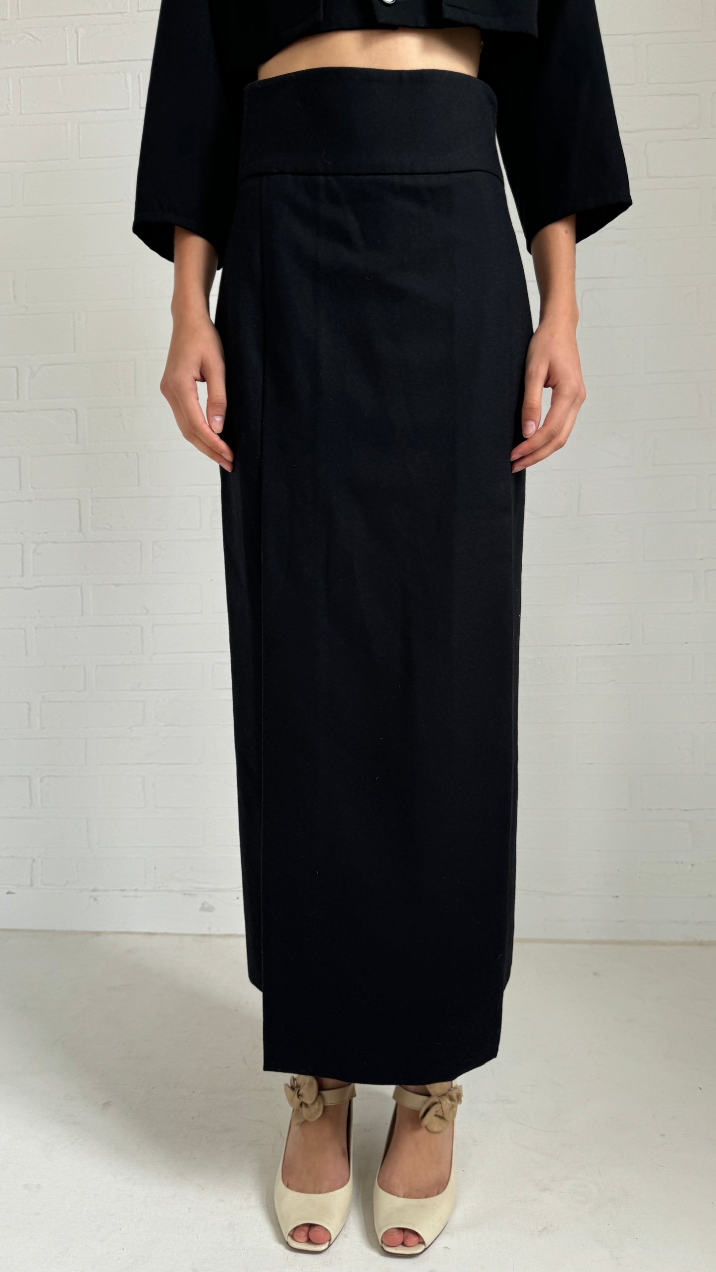 wool maxi skirt
