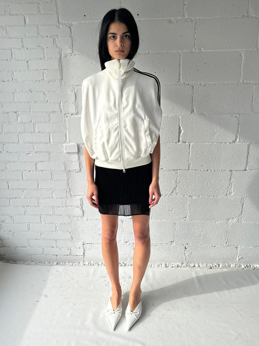 '04 track jacket cape/ white