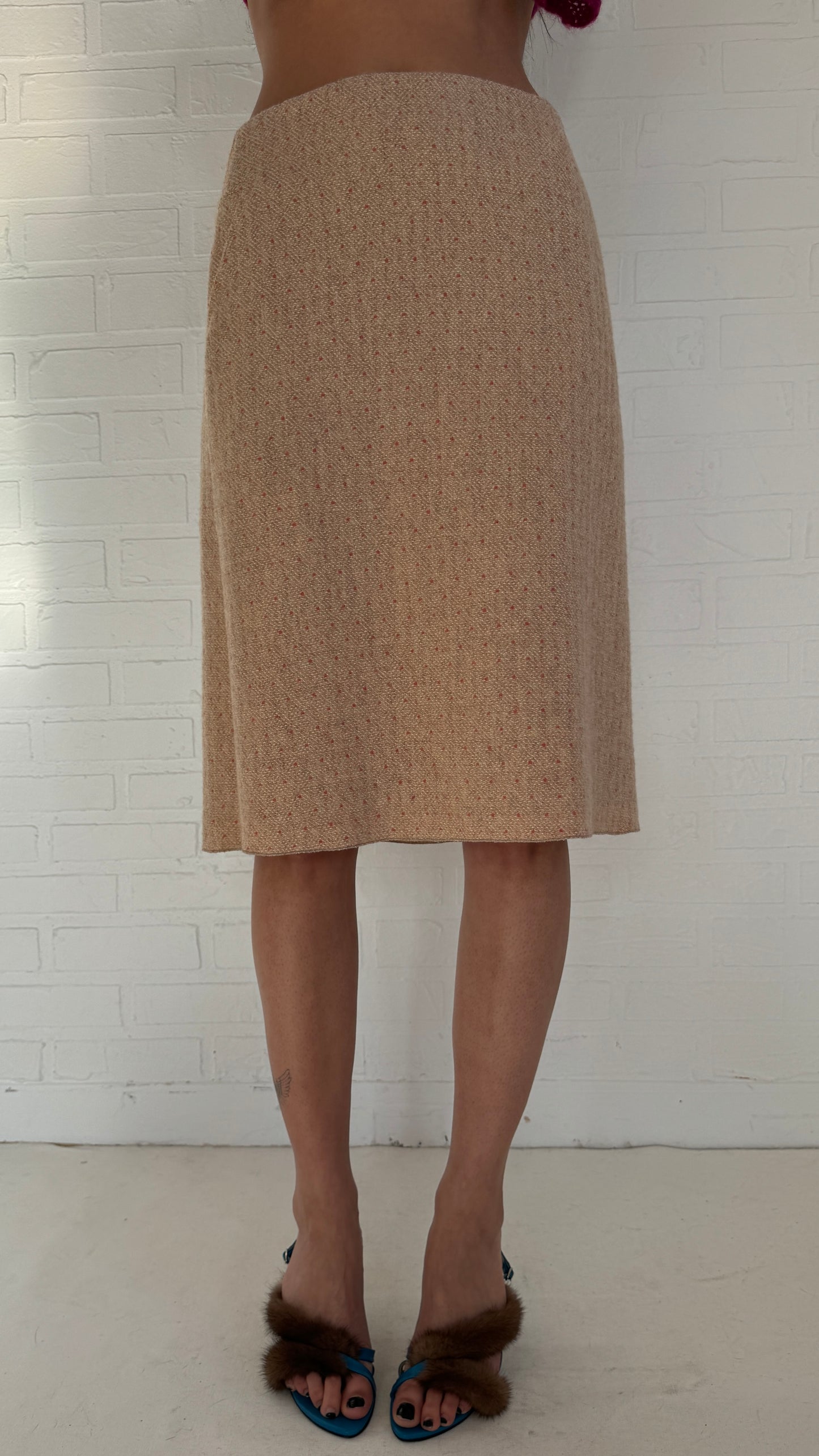 wool dot skirt