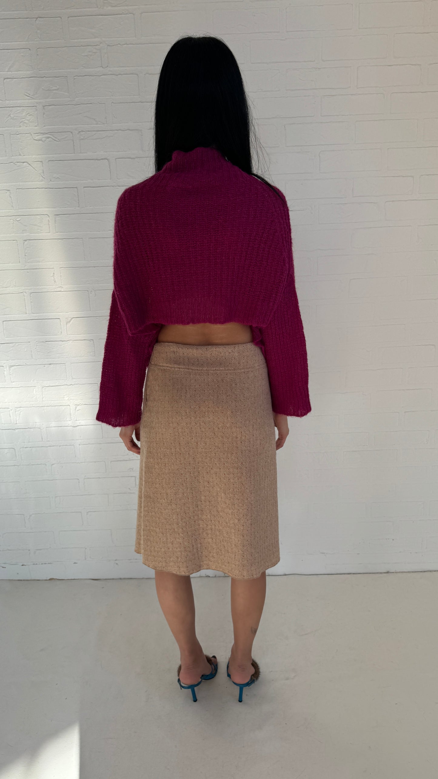 wool dot skirt
