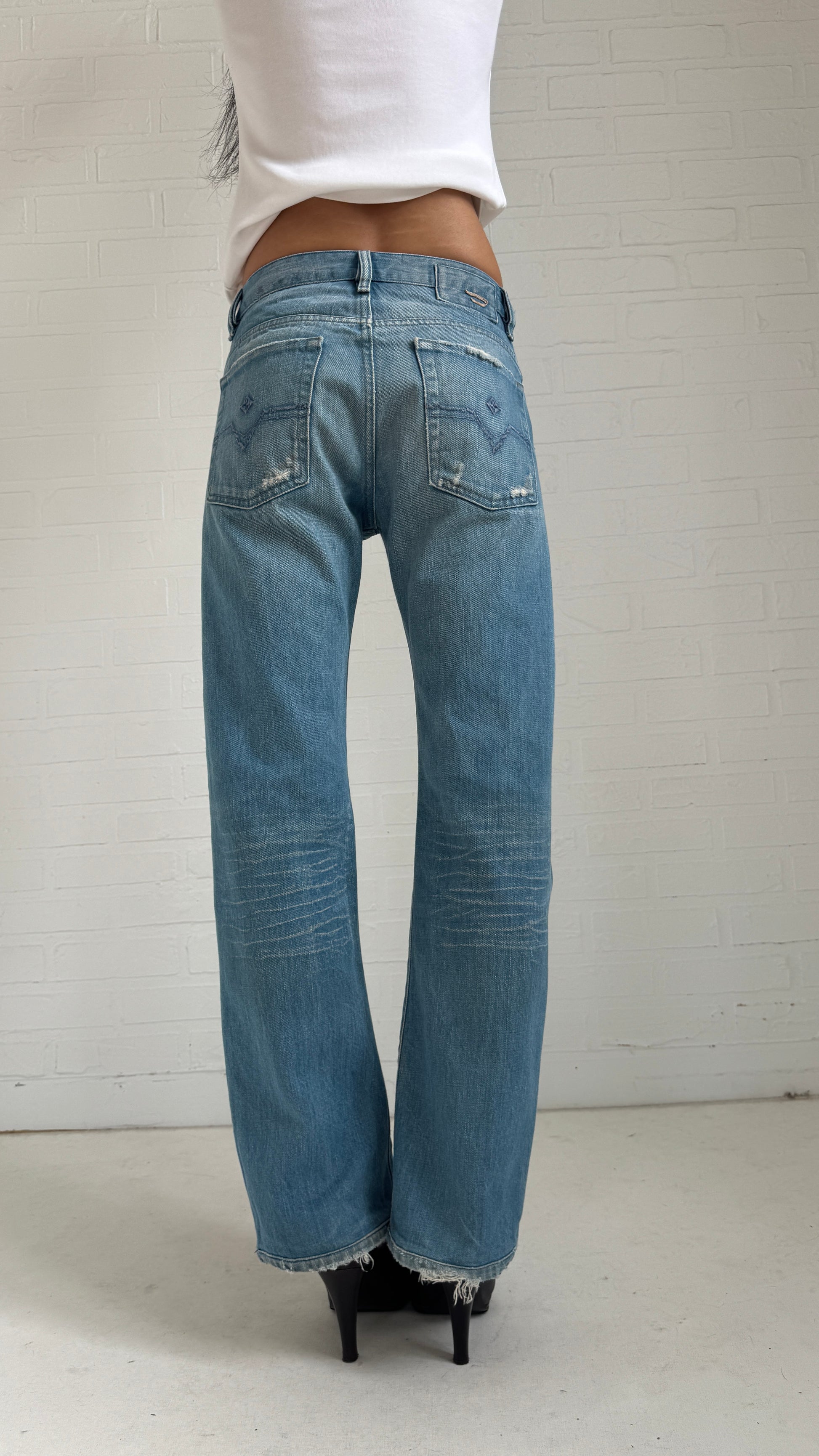 Faded Straight Leg Jeans