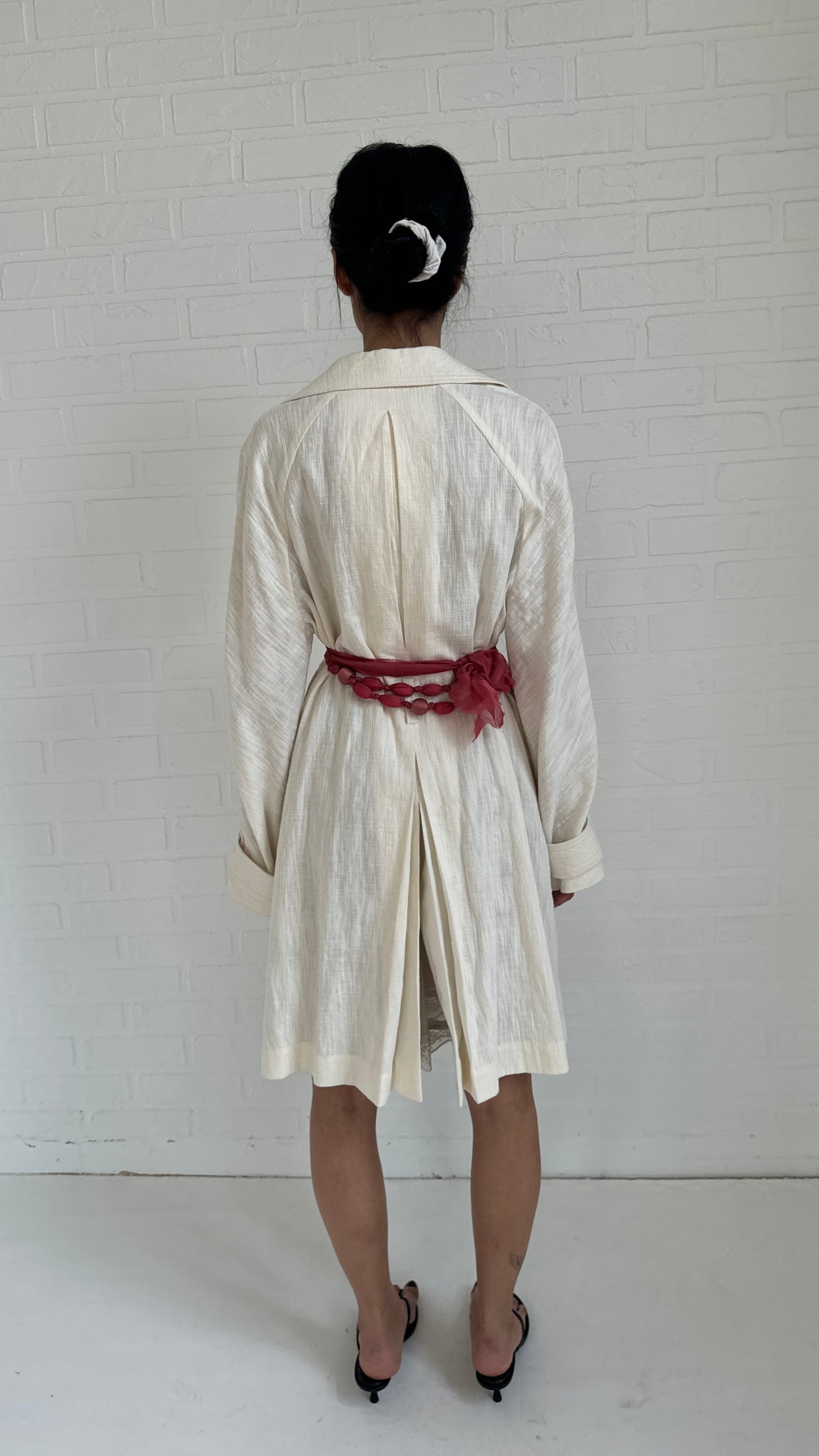 linen wrap coat