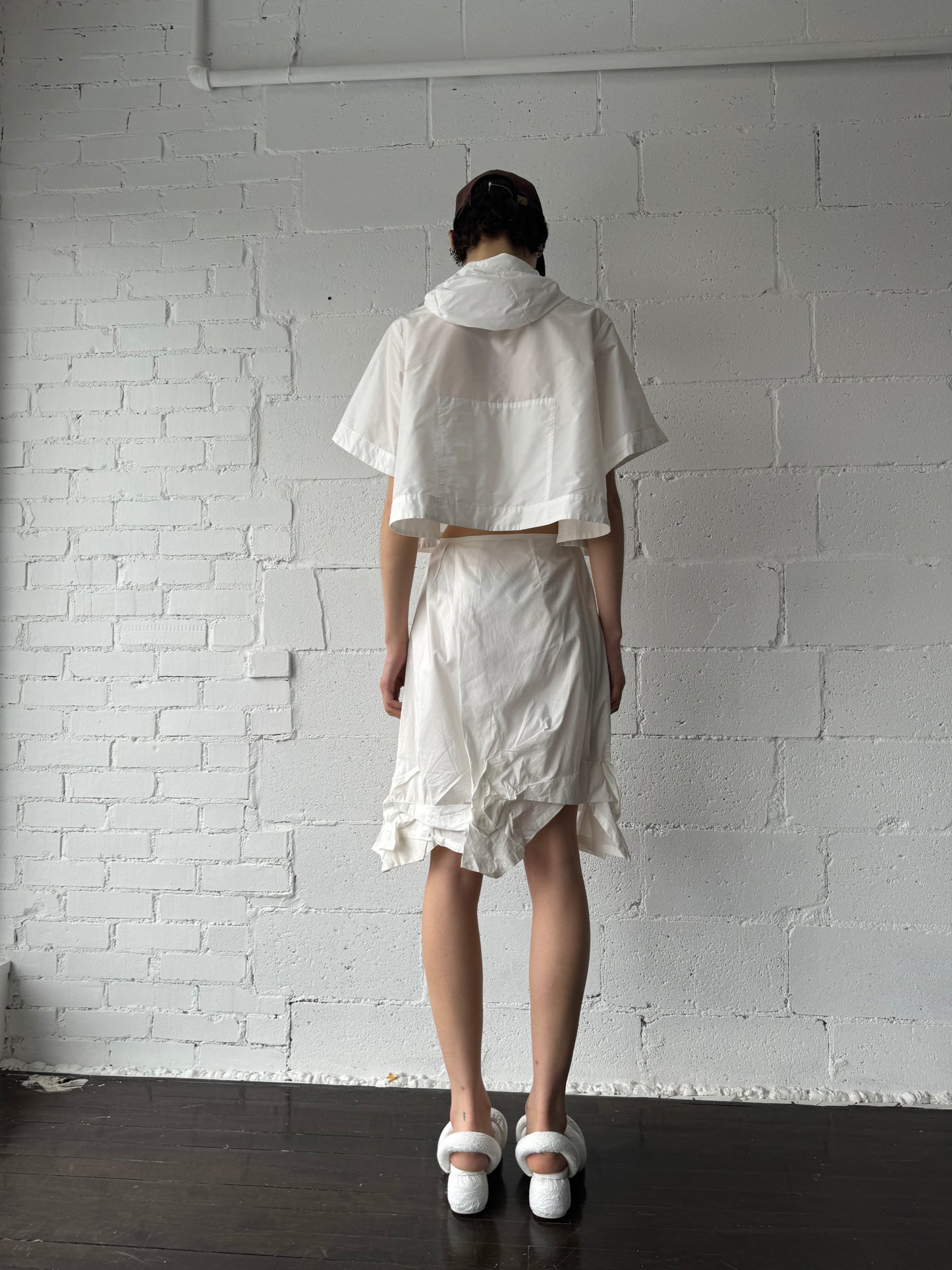 goblin cotton skirt / white